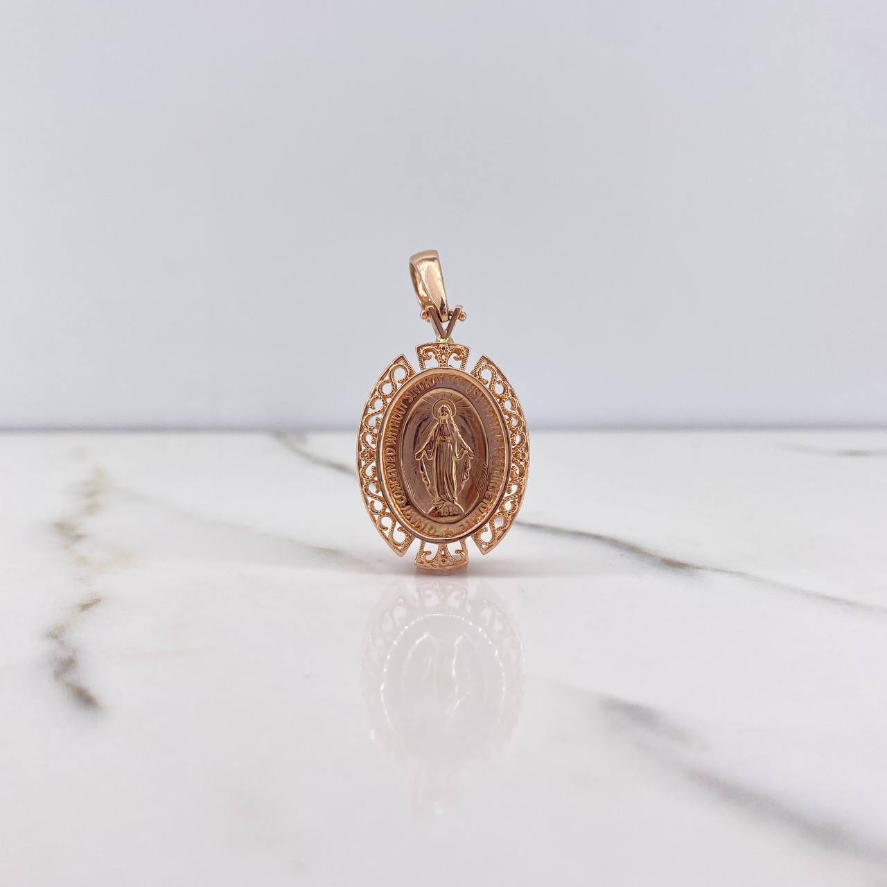 Dije Virgen Milagrosa 8.35gr / 4cm / Oro Rosa &