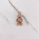 Dije Oso Articulado Corbatin 6.1gr / 3.2cm / Circones Azules Blancos Oro Rosa $