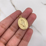 Dije Virgen Auxiliadora 1.8gr / 3.1cm / Troquelado Oro Amarillo &