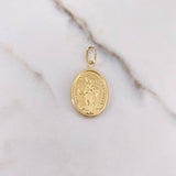 Dije Virgen Auxiliadora 1.8gr / 3.1cm / Troquelado Oro Amarillo &