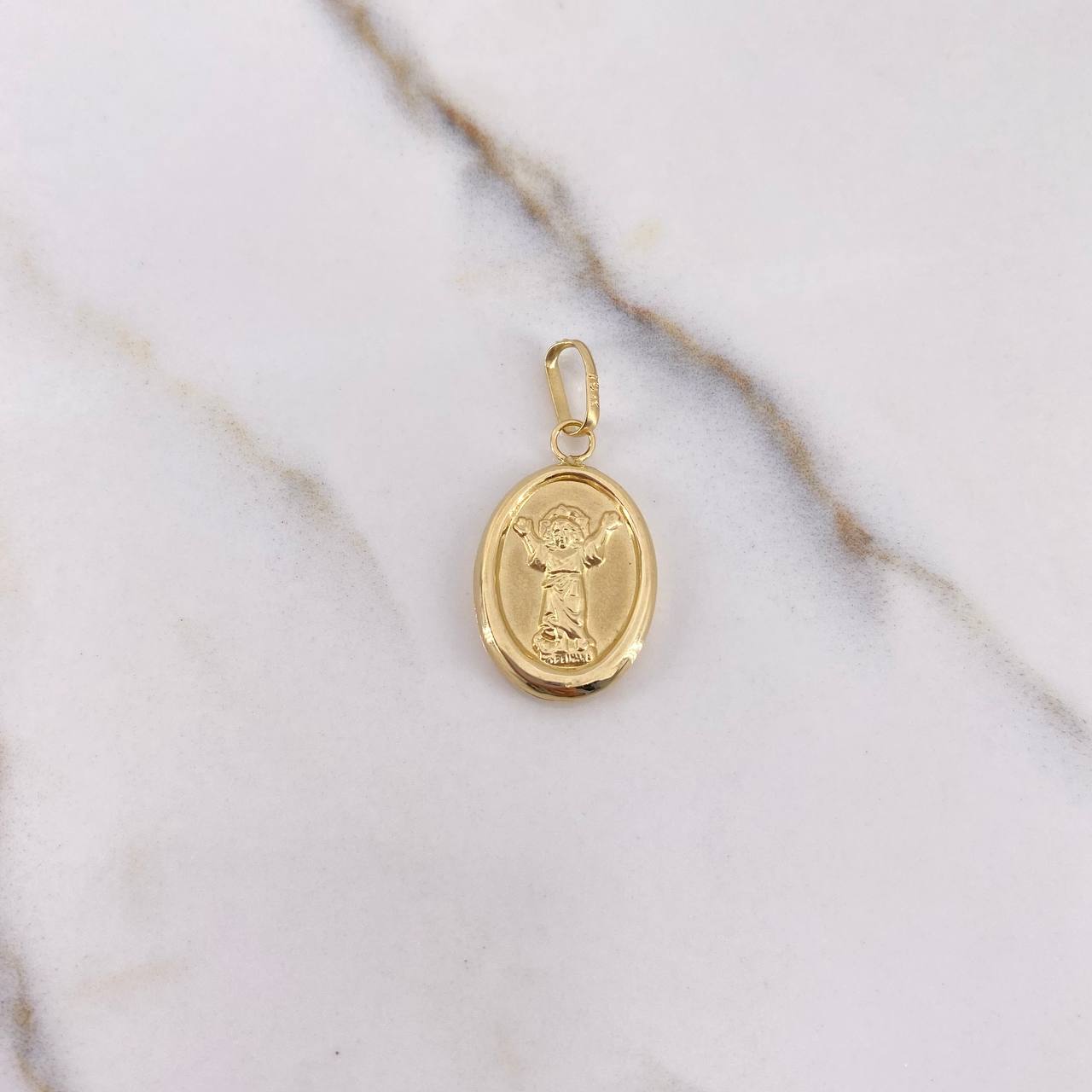 Dije Divino Niño 1.4gr / 2.8cm / Troquelado Oro Amarillo &