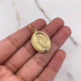 Dije Virgen Milagrosa 1.95gr / 3.1cm / Troquelado Oro Amarillo &