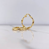 Candongas Hera 2.55gr / 2.7cm / Rayadas Oro Amarillo &