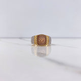 Anillo Medusa Tribal 8.9gr / T10 / Circones Blancos Tres Oros &