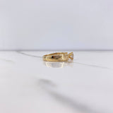 Anillo Solitario 4.05gr / T7 / Circones Blancos Oro Amarillo &