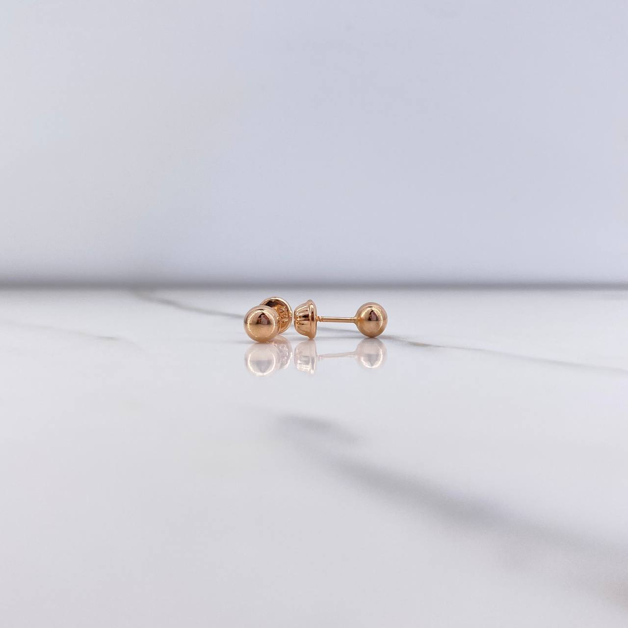 Topos Bola Lisa 0.45gr / 5mm Oro Rosa &