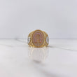 Anillo Herradura Caballos 12.25gr / T11 / Circones Blancos Tres Oros $