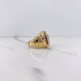 Anillo Herradura Caballo 12.15gr / T10 / Circones Blancos Tres Oros $
