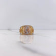 Anillo Ancla 9.25gr / T9 1/2 / Circones Blancos Tres Oros $
