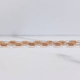 Cadena Barril Rayado 7.05gr / 60cm / Oro Rosa $