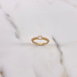 Anillo Solitario Churumbela 2gr / T6 / Circones Blancos Oro Amarillo $