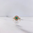 Anillo Halo 3.7gr / T6 1/4 / Circones Verde Blancos Oro Amarillo $