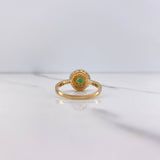 Anillo Halo 3.7gr / T6 1/4 / Circones Verde Blancos Oro Amarillo $