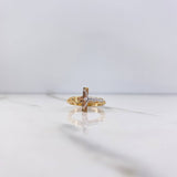 Anillo Puntos Cruz Cristo 3.2gr / T6 1/4 / Tres Oros $