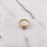 Anillo Oso Ts 3.65gr / T7 / Circones Blancos Dos Oros Amarillo Blanco $