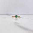 Anillo Halo 1.85gr / T7 1/4 / Circones Verde Blancos Oro Amarillo $