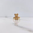 Anillo Oso 4gr / T6 1/2 / Circones Negros Blancos Oro Amarillo $