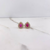 Topos Gota 3.35gr / Circones Fucsia Blancos Oro Amarillo $