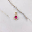 Dije Gota 1.75gr / 1.9cm / Circones Fucsia Blancos Oro Amarillo $