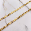 Cadena Cubana 21.05gr / 60cm / 5mm Circones Blancos Oro Amarillo +2 &