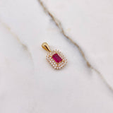 Dije Halo 2.15gr / 1.9cm / Circones Fucsia Blancos Oro Amarillo &