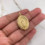 Dije Virgen Guadalupe 2.2gr / 3.3cm / Troquelado Oro Amarillo &