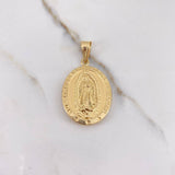 Dije Virgen Guadalupe 3.95gr / 4.3cm / Troquelado Oro Amarillo $