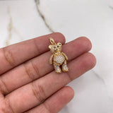 Dije Oso Articulado Corbatin 4gr / 2.5cm / Circones Negros Blancos Oro Amarillo &