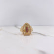 Anillo Virgen Guadalupe 7.35gr / T8 / Circones Fucsias Verdes Blancos Oro Amarillo $