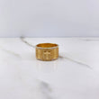 Anillo Cruz Padre Nuestro 8.9gr / T9 1/2 / Circones Blancos Oro Amarillo &