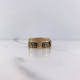 Anillo Medusa Tribal 10gr / T10 3/4 / Circones Blancos Dos Oros Amarillo Rosa &