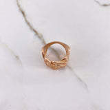 Anillo Cubano 10gr / T8 3/4 / Circones Blancos Oro Rosa &