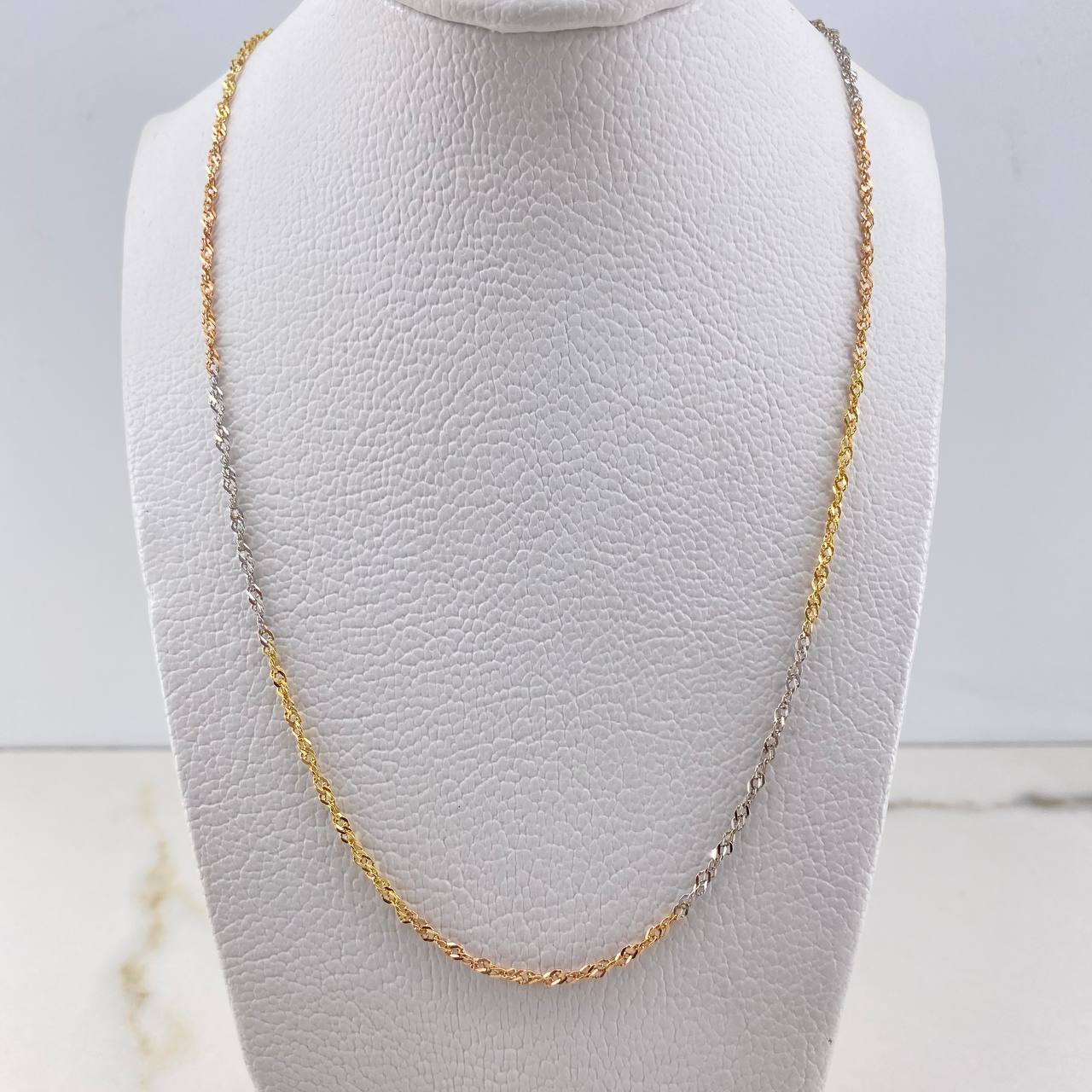 Cadena Singapur 2.7gr / 50cm / 2mm Tres Oros +3 &