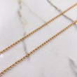 Cadena Militar 9.6gr / 45cm / 2mm Bolas Lisas Oro Amarillo +3 $