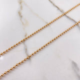 Cadena Militar 9.6gr / 45cm / 2mm Bolas Lisas Oro Amarillo +3 $
