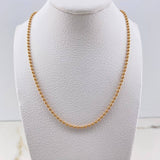 Cadena Militar 9.6gr / 45cm / 2mm Bolas Lisas Oro Amarillo +3 $