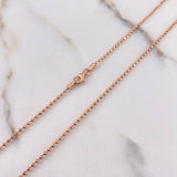 Cadena Militar 4.45gr / 50cm / 1.15mm Diamantada Oro Rosa +3 $
