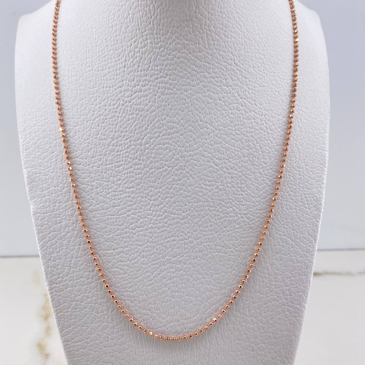 Cadena Militar 4.45gr / 50cm / 1.15mm Diamantada Oro Rosa +3 $