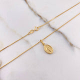 Cadena Veneciana 1.35gr 50cm + Dije Virgen Milagrosa Troquelada 0.6gr 1.8cm / Oro Amarillo (Oferta) &