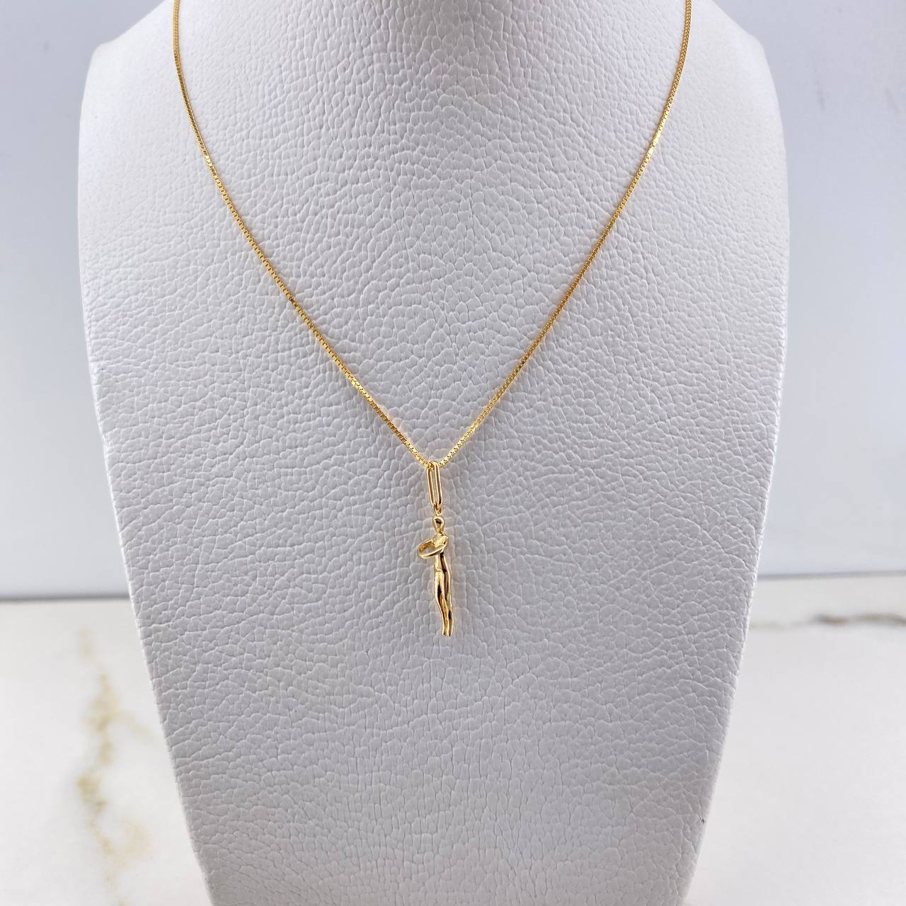 Cadena Veneciana 1.8gr 50cm + Dije Persona 0.65gr 2.4cm / Oro Amarillo (Oferta) &