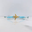 Pulsera Azul Herraje Avion 0.55gr / 1.6cm / Troquelado Oro Amarillo &