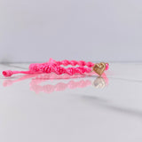 Pulsera Rosada Herraje Corazon 0.25gr / 1.1cm / Troquelado Oro Rosa &