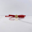 Pulsera Roja Herraje Letra K 0.55gr / 1cm / 5mm Tambor Bolas Neoprenos Rojas Oro Amarillo &