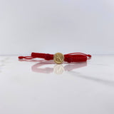 Pulsera Roja Herraje Letra K 0.55gr / 1cm / 5mm Tambor Bolas Neoprenos Rojas Oro Amarillo &