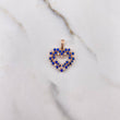 Dije Silueta Corazon 3.75gr / 2.5cm / Circones Azules Blancos Oro Rosa &