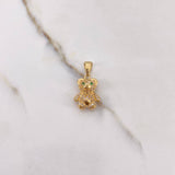 Dije Oso 3.55gr / 2.4cm / Circones Verdes Blancos Oro Amarillo &