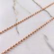 Cadena Militar 17.75gr / 60cm / 4mm Bolas Diamantadas Oro Rosa &