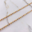 Cadena Militar 18.15gr / 55cm / 4mm Bolas Diamantadas Tres Oros $