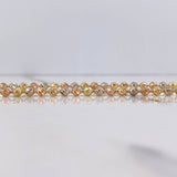 Cadena Militar 18.15gr / 55cm / 4mm Bolas Diamantadas Tres Oros $