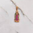 Dije Virgen Guadalupe 4.15gr / 4cm / Circones Fucsias Verdes Oro Rosa &